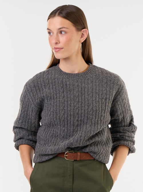Jersey de ochos cuello redondo - Kiabi