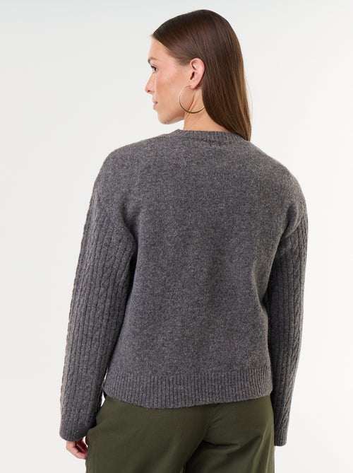 Jersey de ochos cuello redondo - Kiabi