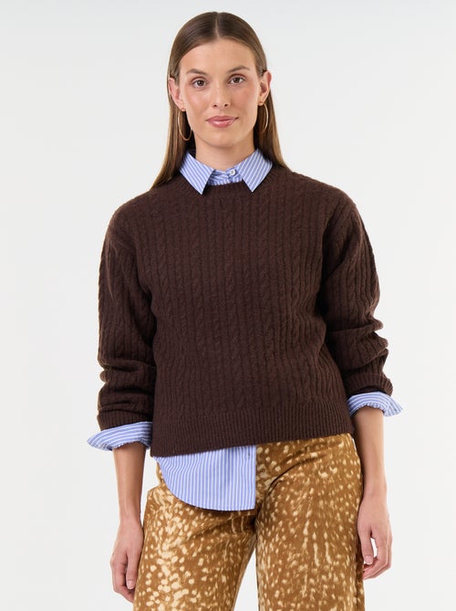 Jersey de ochos cuello redondo - Kiabi Jersey de ochos cuello redondo - Kiabi