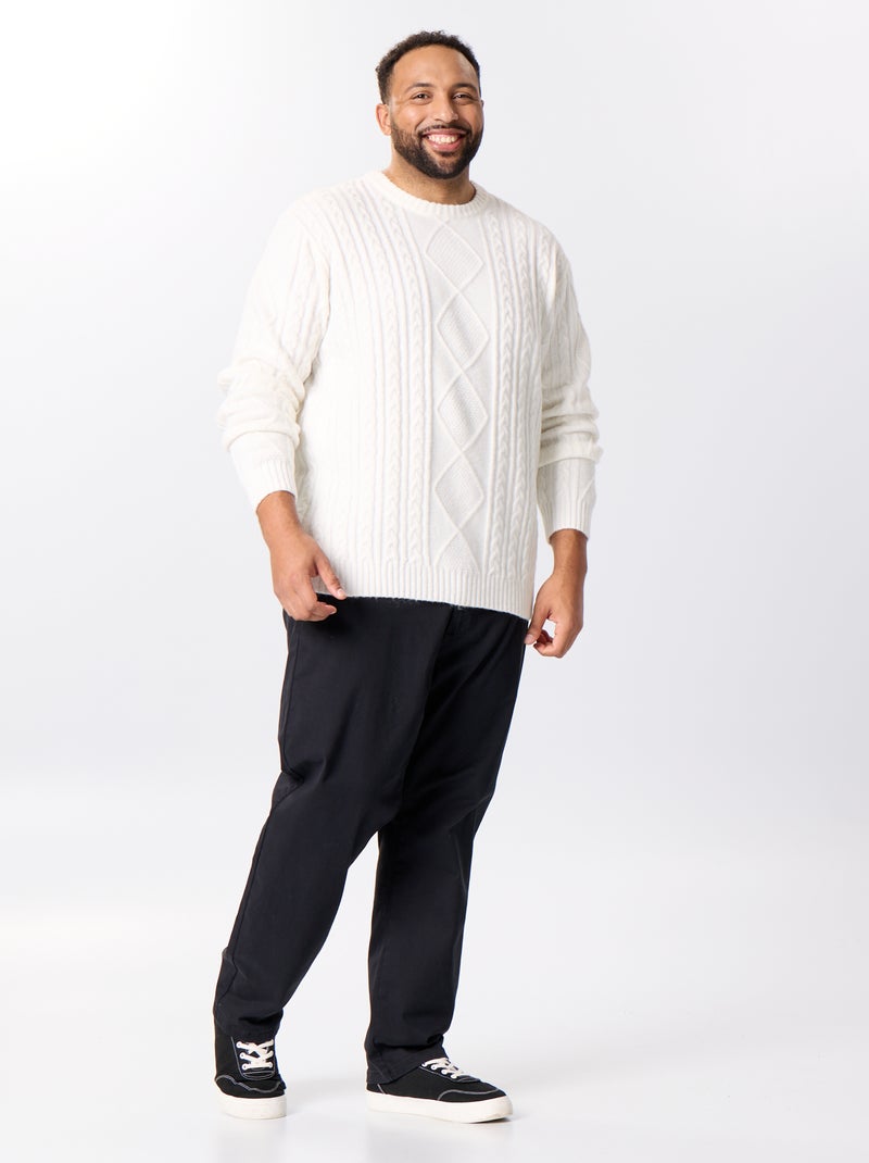 Jersey de ochos de cuello redondo Blanco - Kiabi
