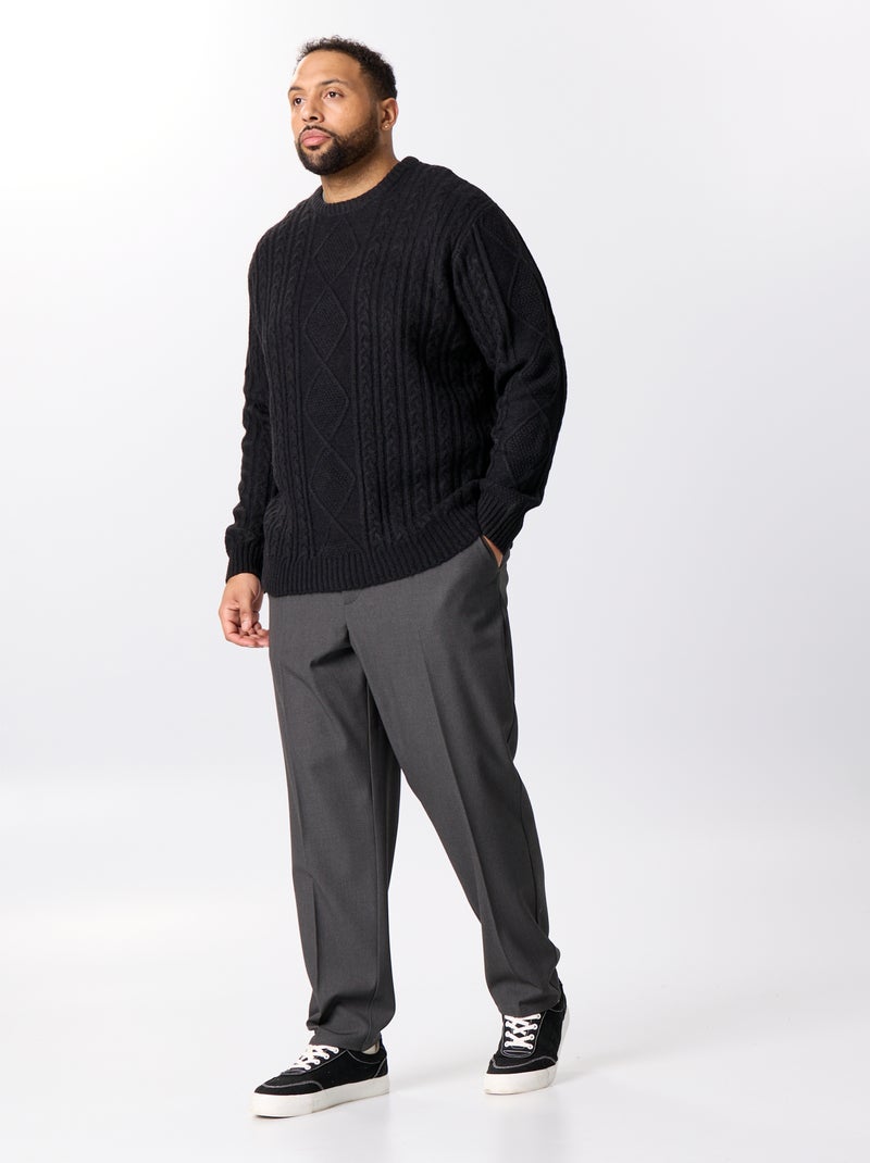 Jersey de ochos de cuello redondo Negro - Kiabi
