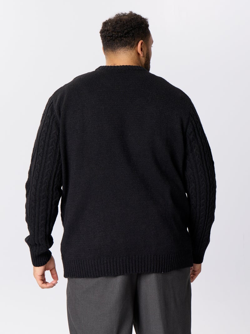 Jersey de ochos de cuello redondo Negro - Kiabi