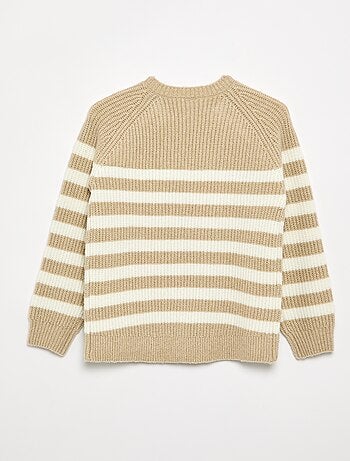 Jersey de punto a rayas - colección fácil de poner