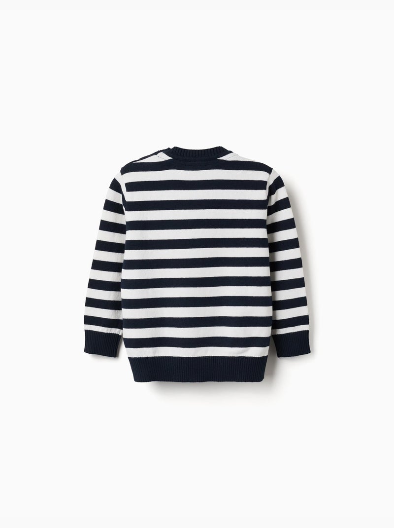 Jersey de punto a rayas Azul oscuro - Kiabi