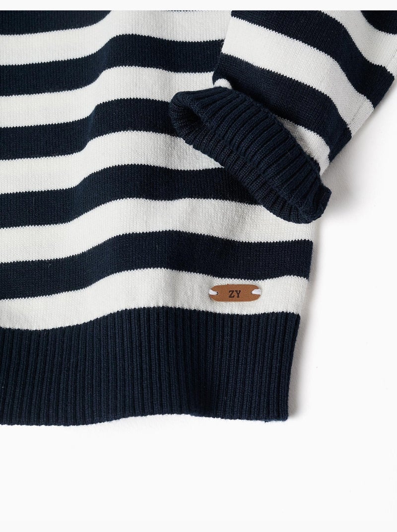 Jersey de punto a rayas Azul oscuro - Kiabi
