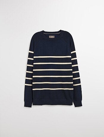 Jersey de punto a rayas para hombre, MO Fashion