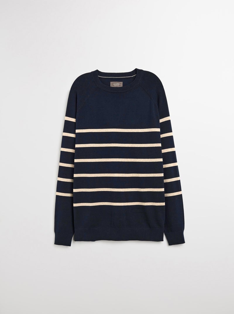 Jersey de punto a rayas para hombre, MO Fashion Azul - Kiabi