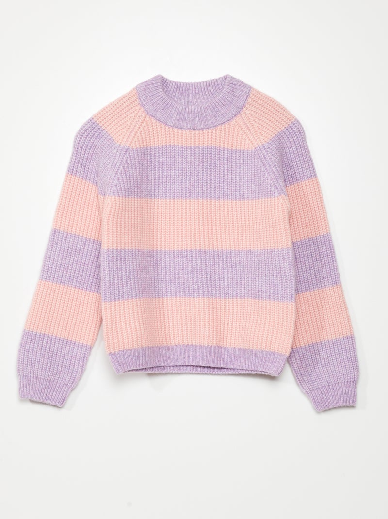 Jersey de punto a 'rayas' PURPURA - Kiabi