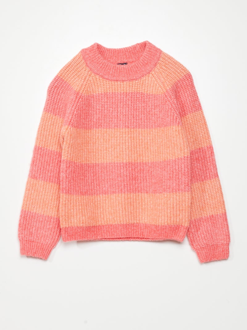 Jersey de punto a 'rayas' ROSA - Kiabi