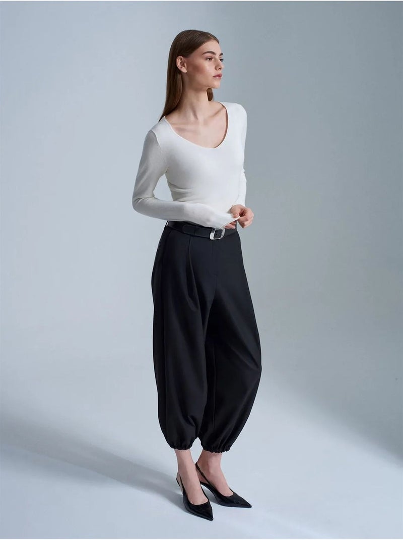 Jersey de punto acanalado de cuello en v slim fit dilvin Blanco - Kiabi
