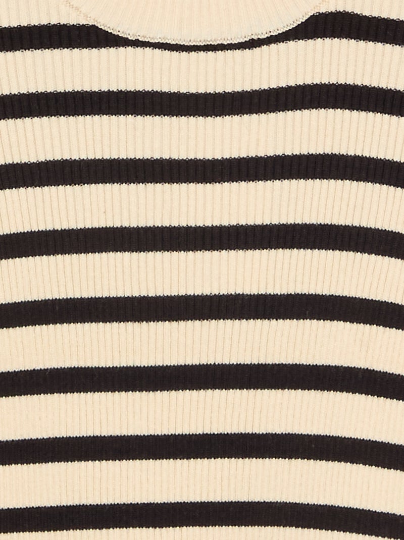Jersey de punto acanalado Negro - Kiabi