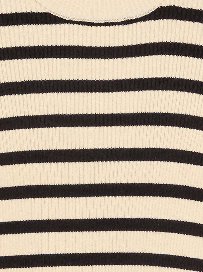 Jersey de punto acanalado Negro - Kiabi