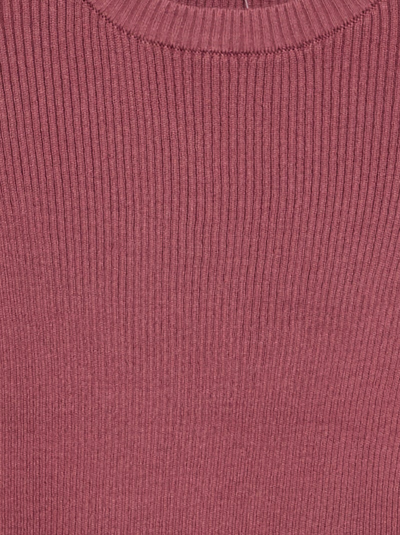 Jersey de punto acanalado Rosa - Kiabi
