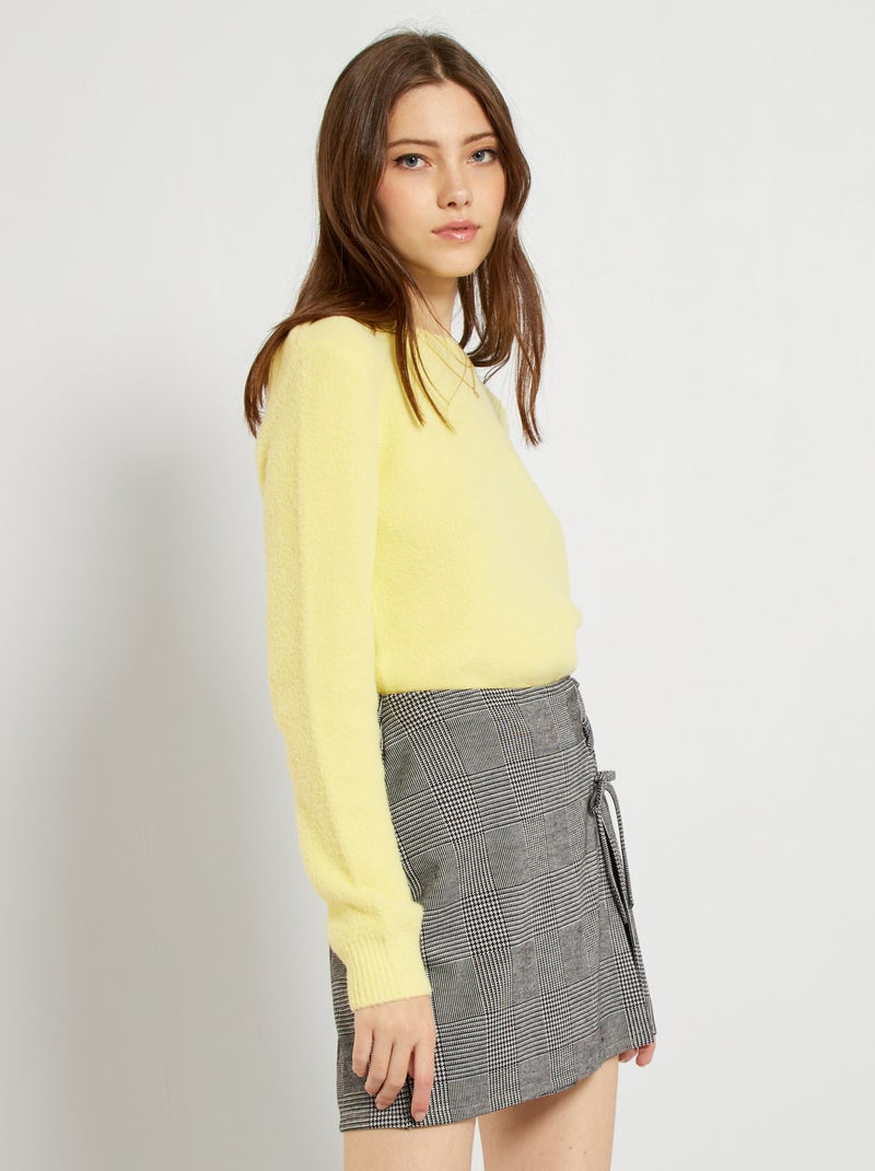 Jersey de punto amarillo limón - Kiabi