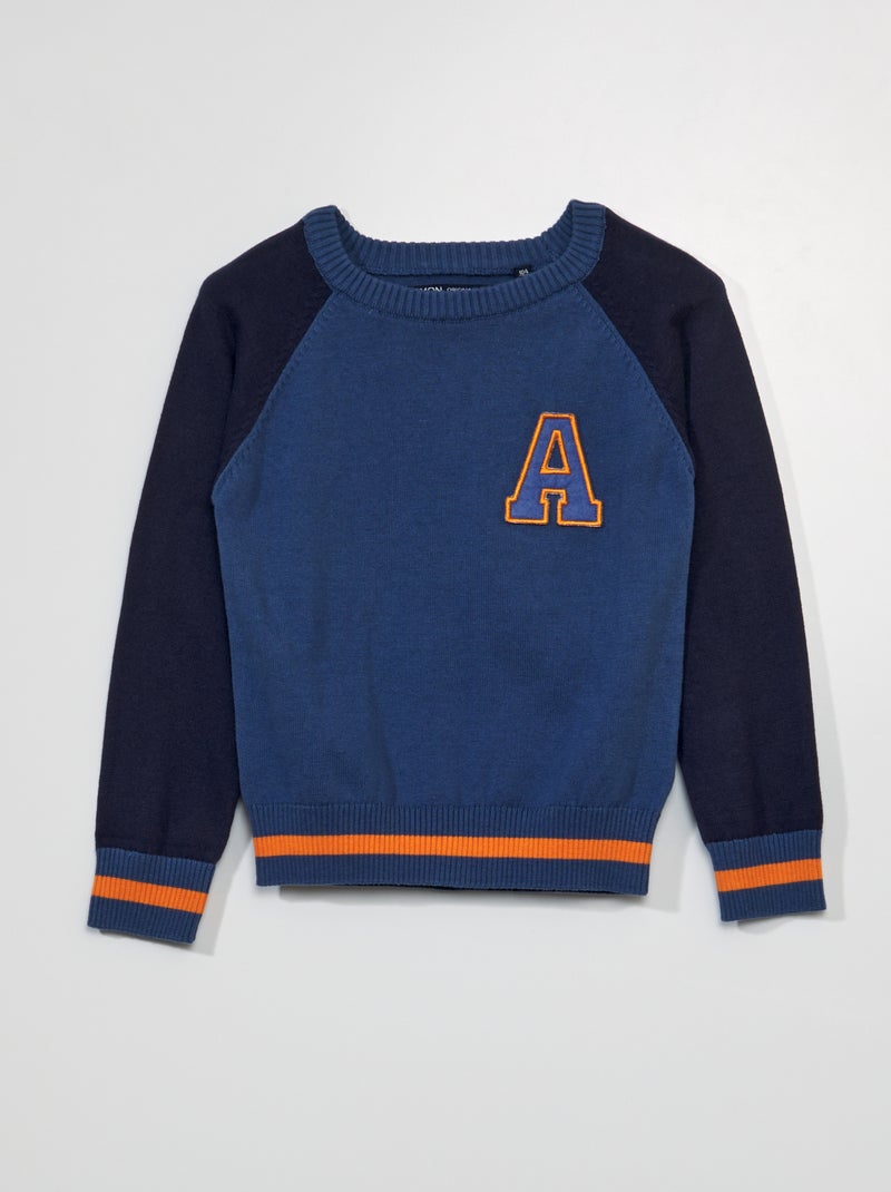 Jersey de punto azul - Kiabi