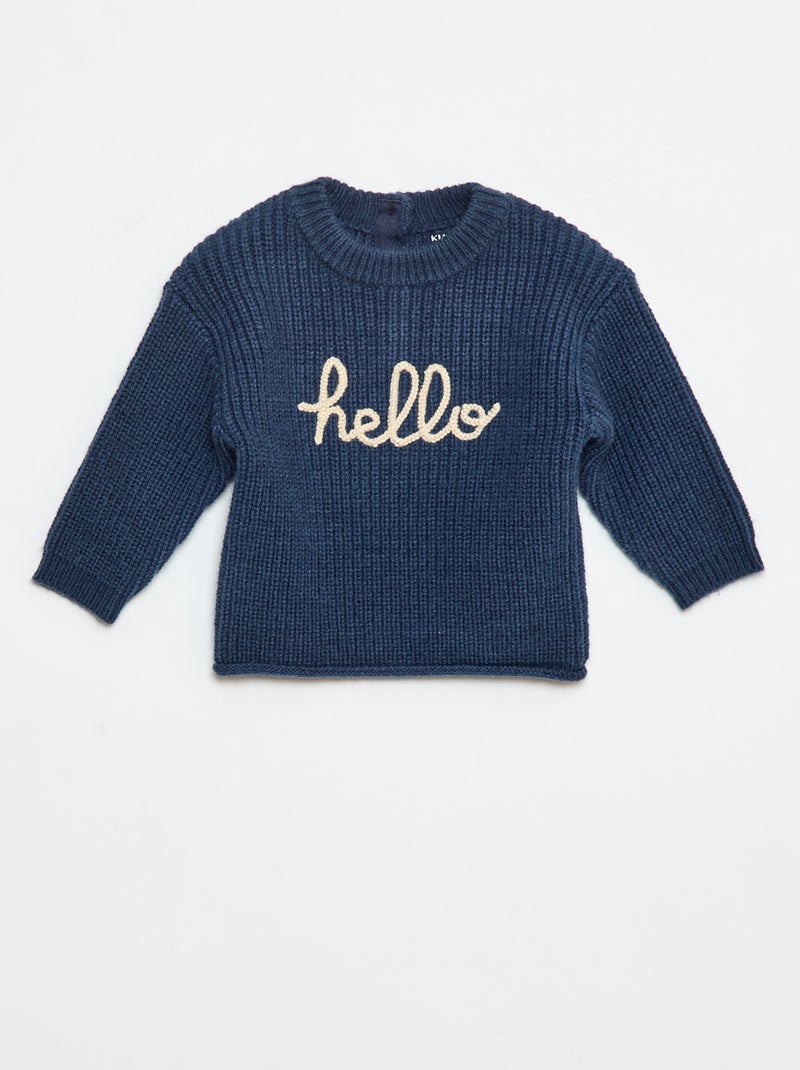 Jersey de punto Azul - Kiabi