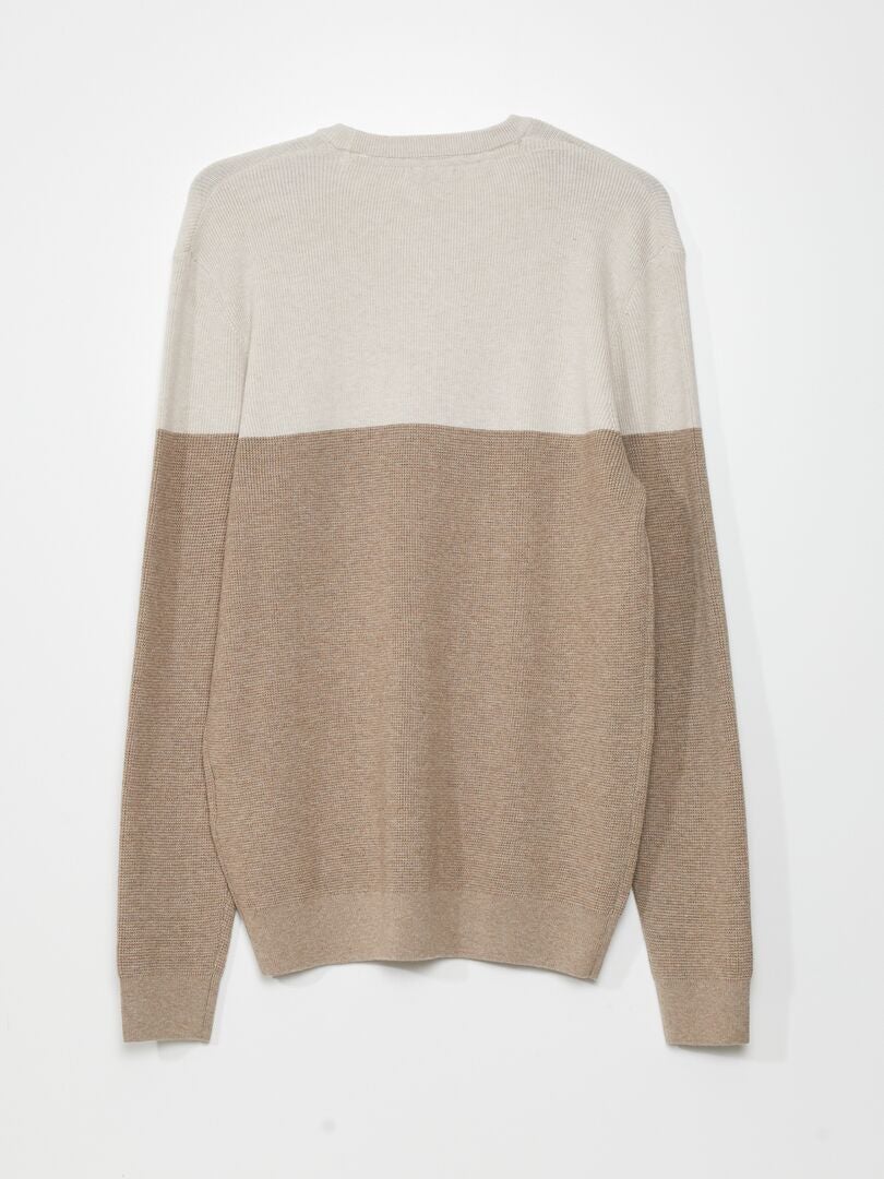 Jersey de punto BEIGE - Kiabi