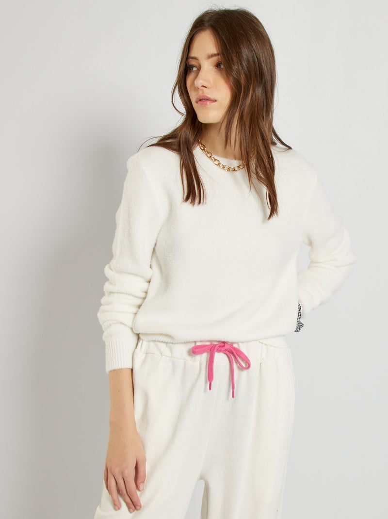 Jersey de punto Blanco - Kiabi