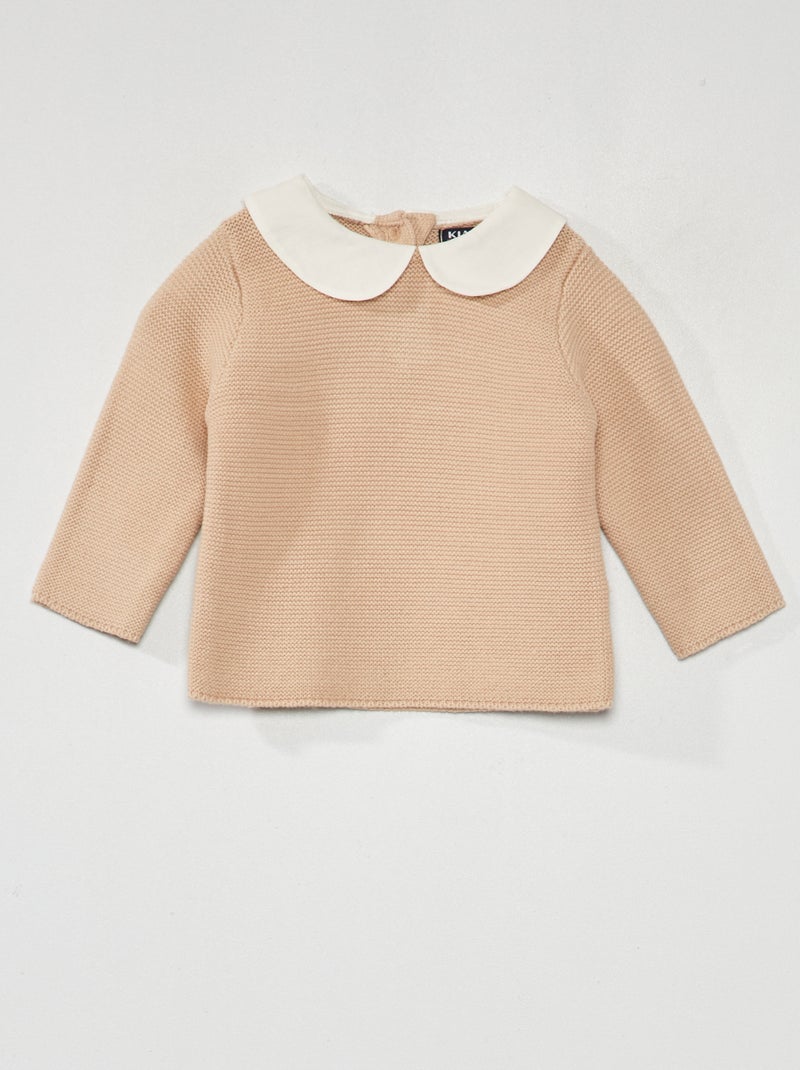 Jersey de punto bobo BEIGE - Kiabi