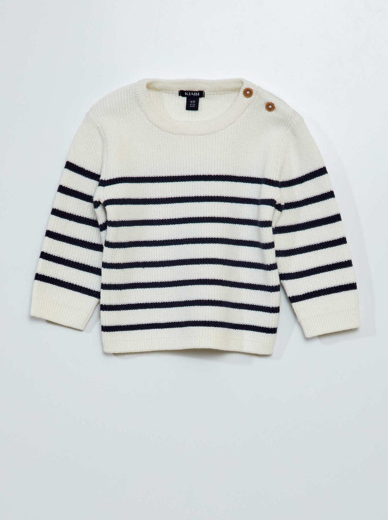 Jersey de punto bobo BLANCO - Kiabi
