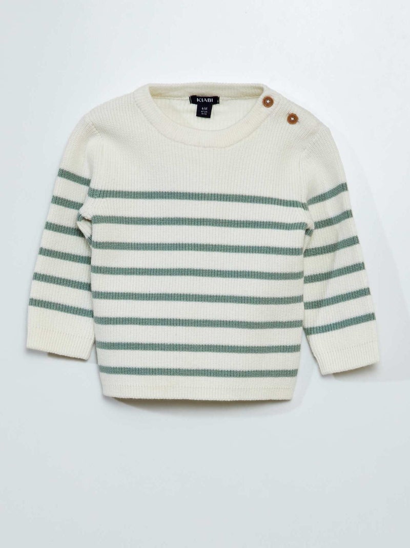 Jersey de punto bobo BLANCO - Kiabi