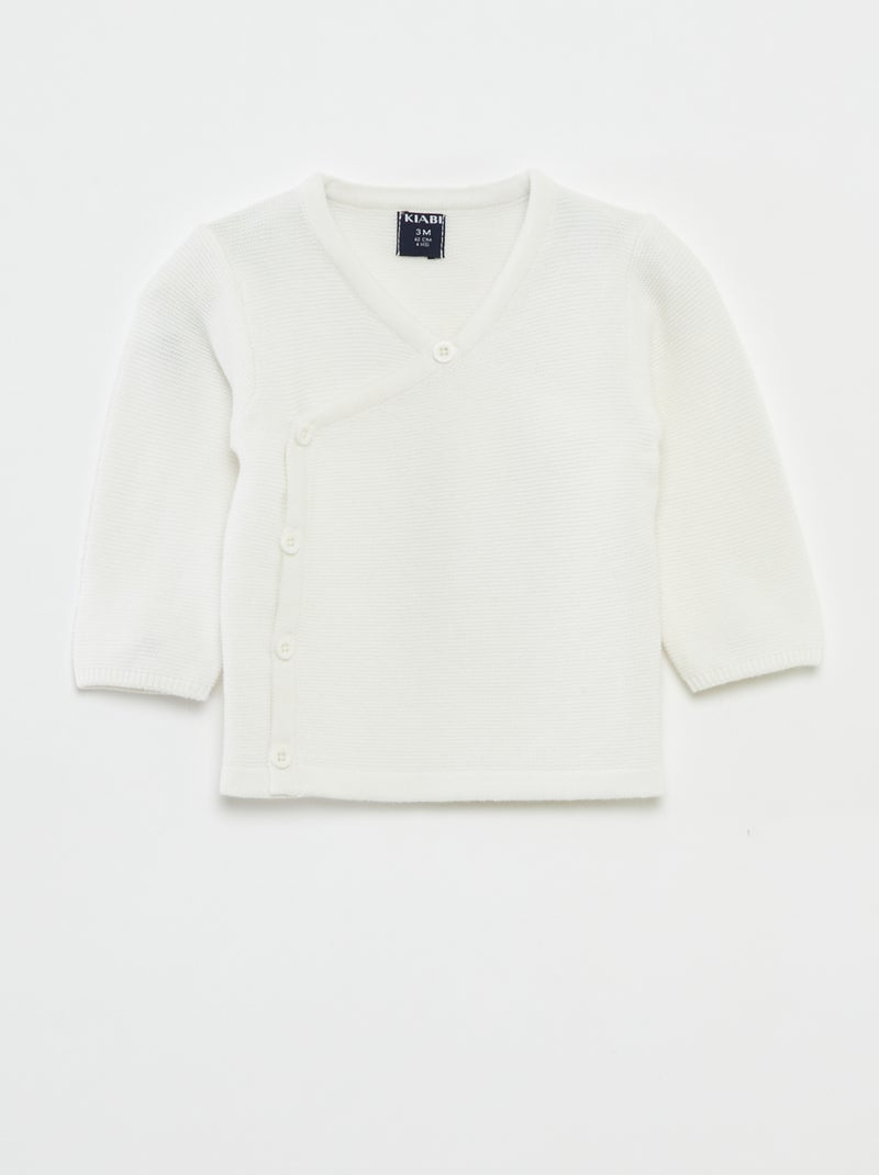 Jersey de punto bobo BLANCO - Kiabi