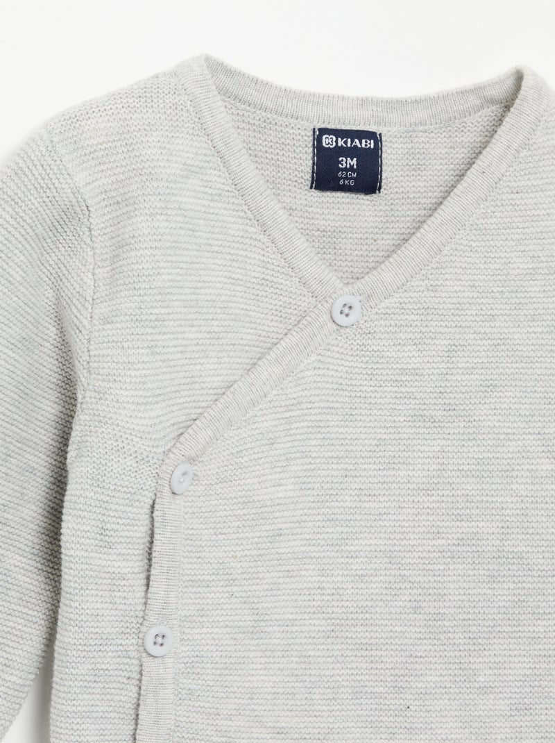 Jersey de punto bobo Gris - Kiabi