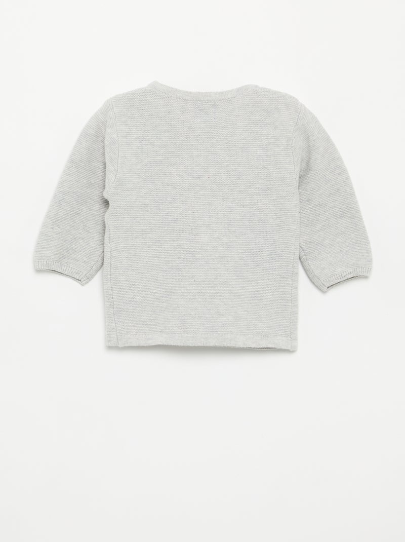 Jersey de punto bobo Gris - Kiabi