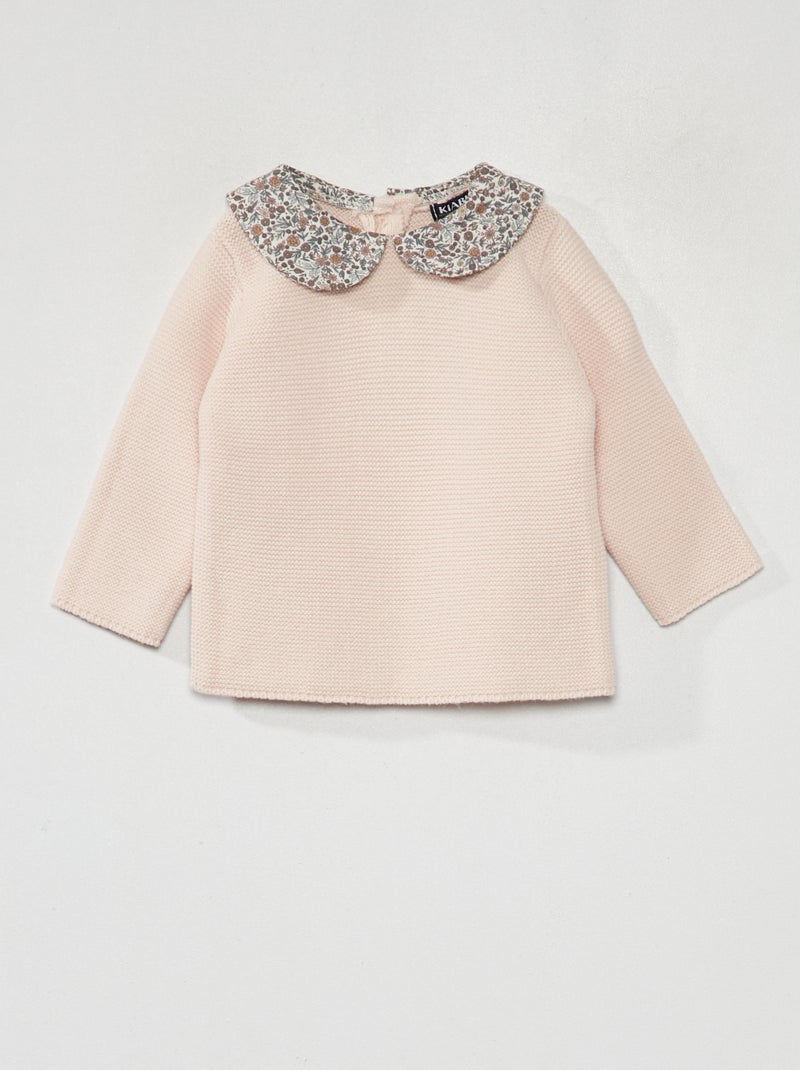Jersey de punto bobo ROSA - Kiabi