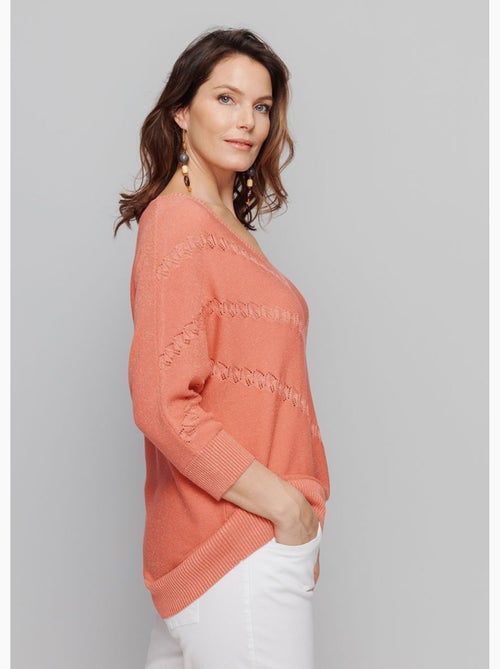 Jersey de punto calado brillante - Afibel - Kiabi
