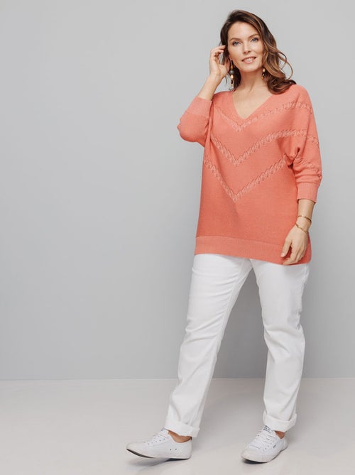 Jersey de punto calado brillante - Afibel - Kiabi
