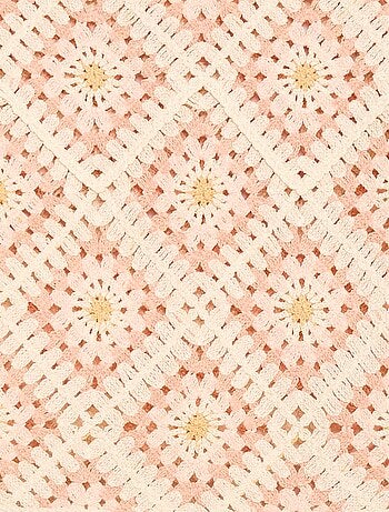 Jersey de punto calado con bordados de flores