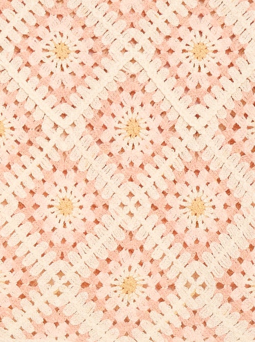 Jersey de punto calado con bordados de flores - Kiabi