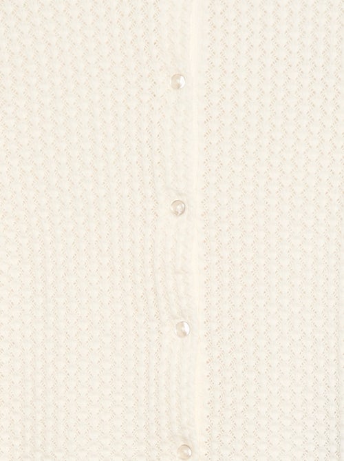 Jersey de punto calado con cuello redondo - Kiabi