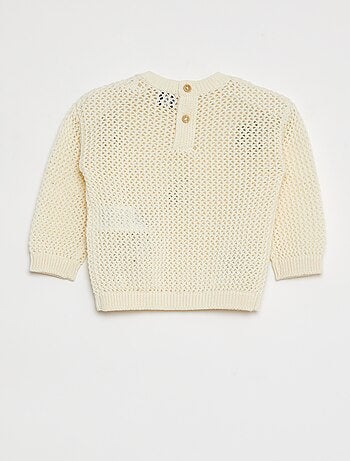 Jersey de punto calado con flores