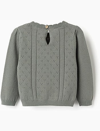 Jersey de punto calado de algodón B&S