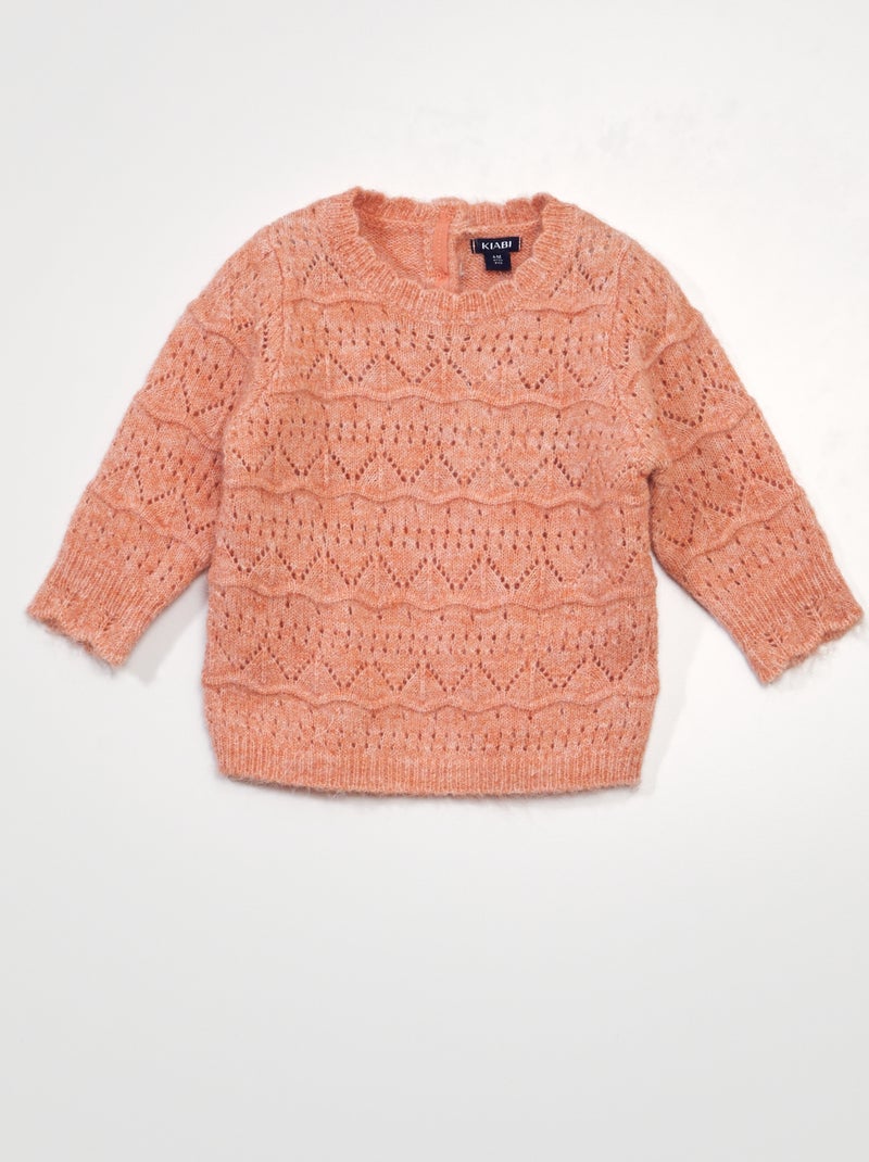 Jersey de punto calado NARANJA - Kiabi