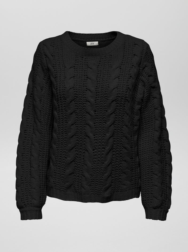 Jersey de punto calado NEGRO - Kiabi