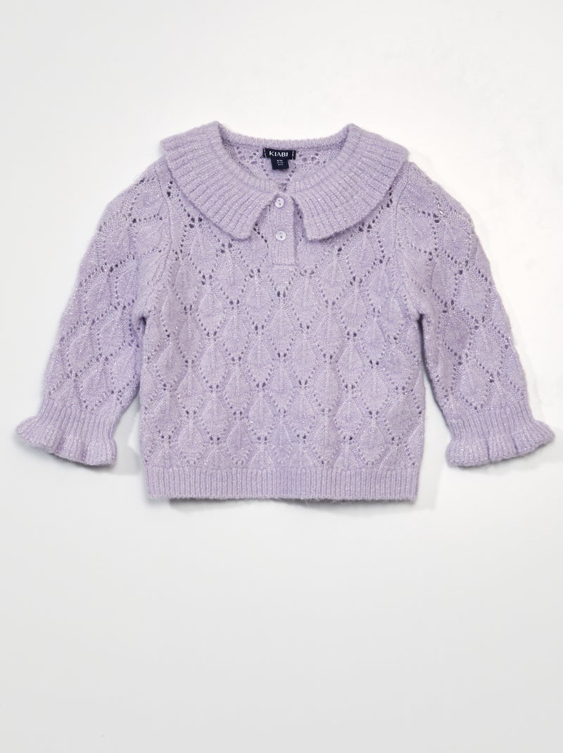 Jersey de punto calado PURPURA - Kiabi