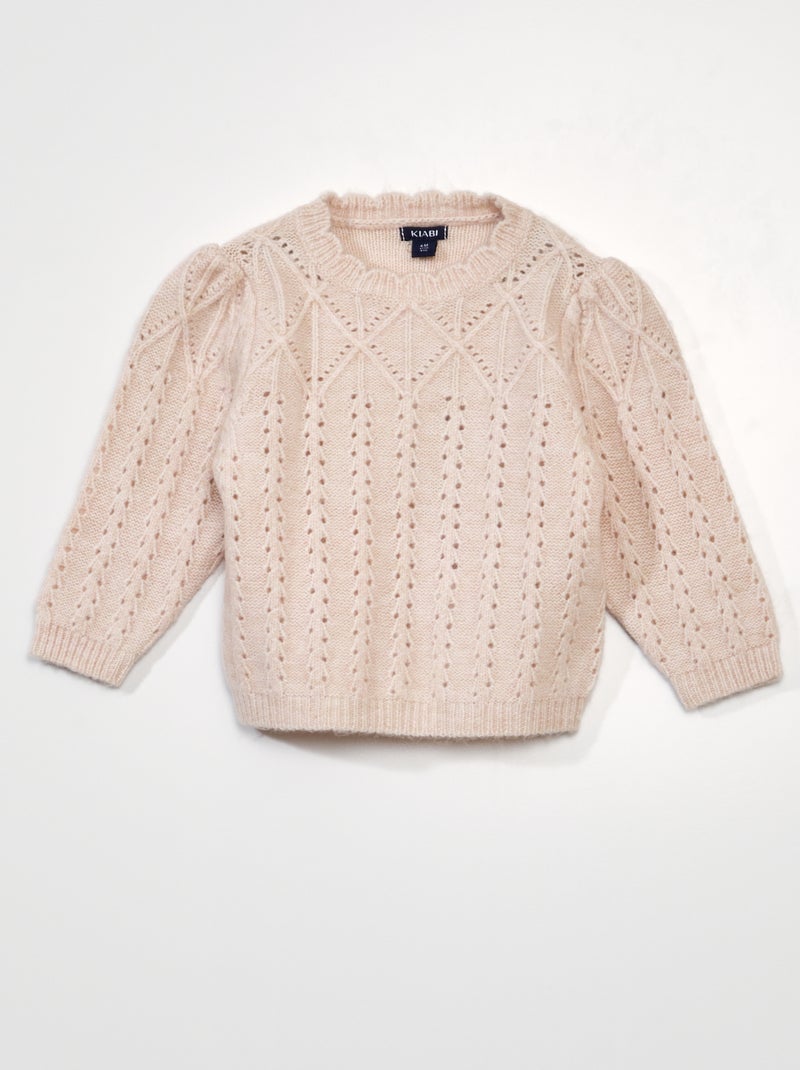Jersey de punto calado ROSA - Kiabi