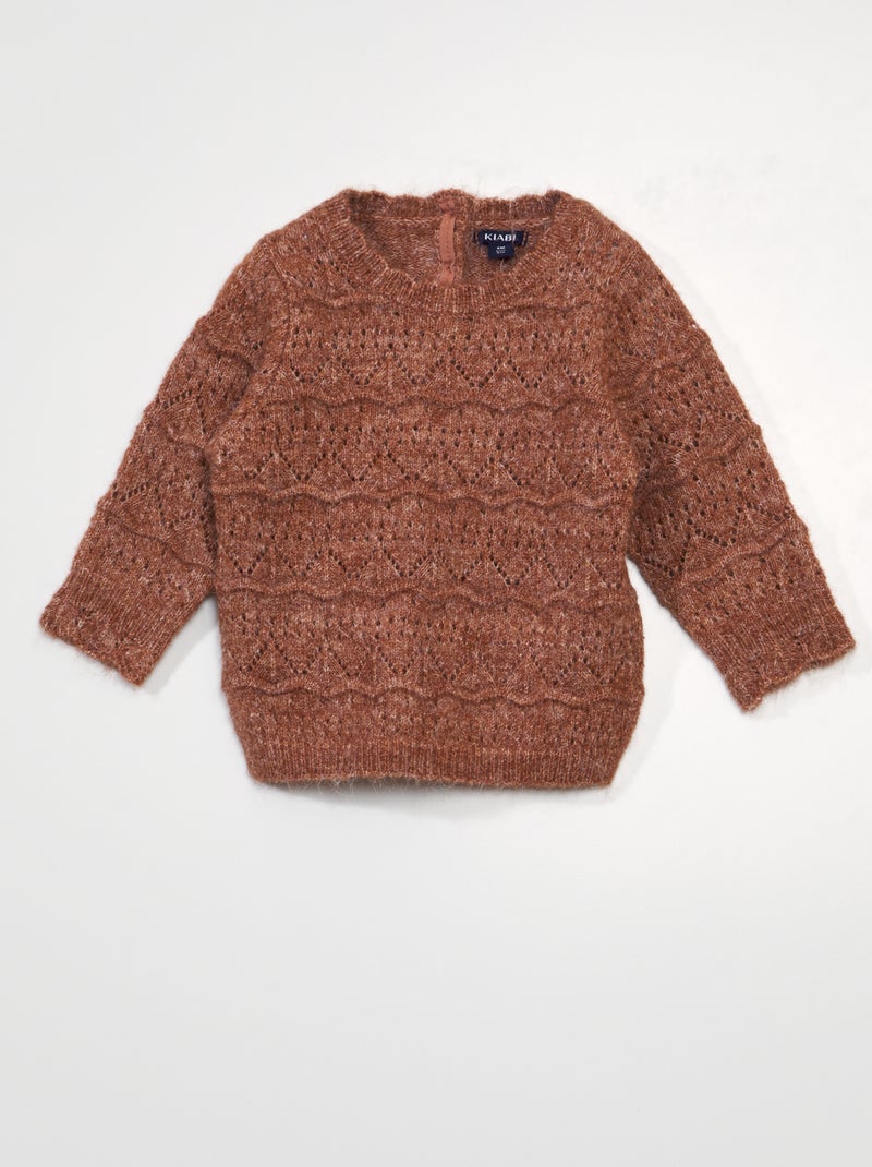 Jersey de punto calado ROSA - Kiabi