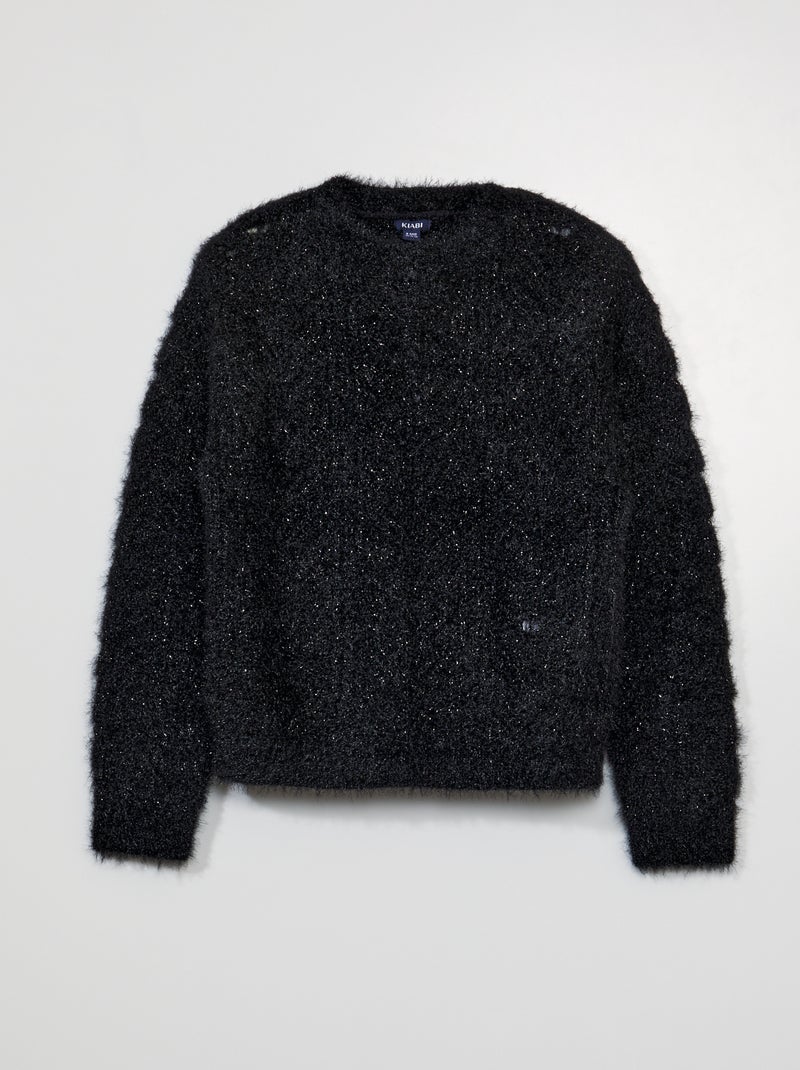 Jersey de punto calado y fantasía NEGRO - Kiabi