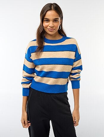 Jersey de punto cálido cuello redondo