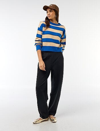 Jersey de punto cálido cuello redondo