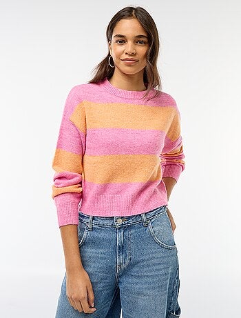 Jersey de punto cálido cuello redondo