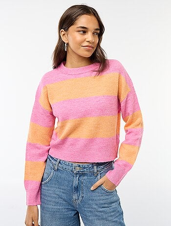 Jersey de punto cálido cuello redondo