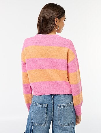 Jersey de punto cálido cuello redondo