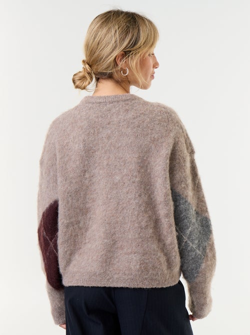 Jersey de punto cálido de cuello redondo - Kiabi