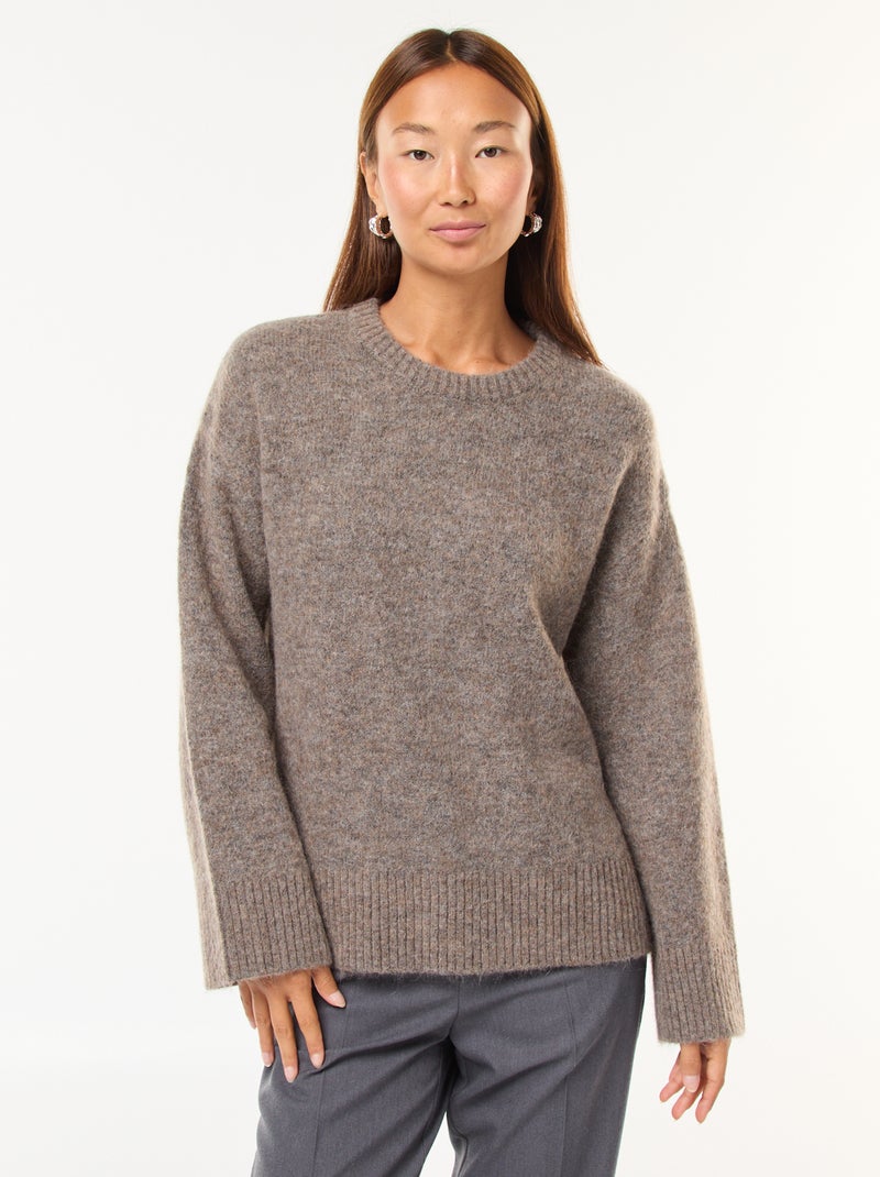 Jersey de punto cálido Marron - Kiabi