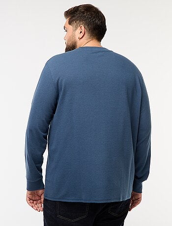 Jersey de punto canalé con cuello redondo